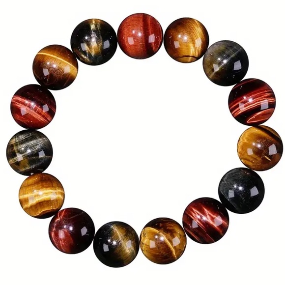 14mm Tigers Eye bracelet - Picture 5 of 5